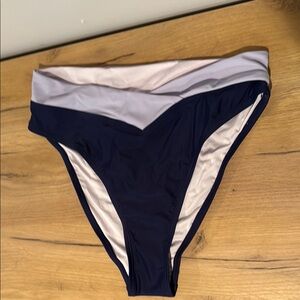 Cupshe Navy and lavender Bikini Bottom